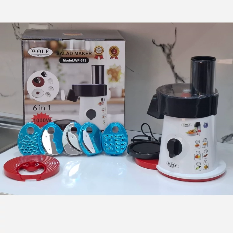 سالاد ساز 6 کاره 1000 وات ولف مکس مدل WF-513