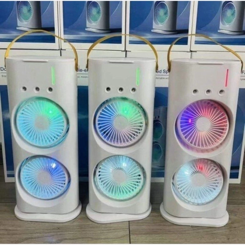 کولر مه پاش دو فن چرخش 180 درجه دارای کنترل  3 سرعته شارژی و برقی
