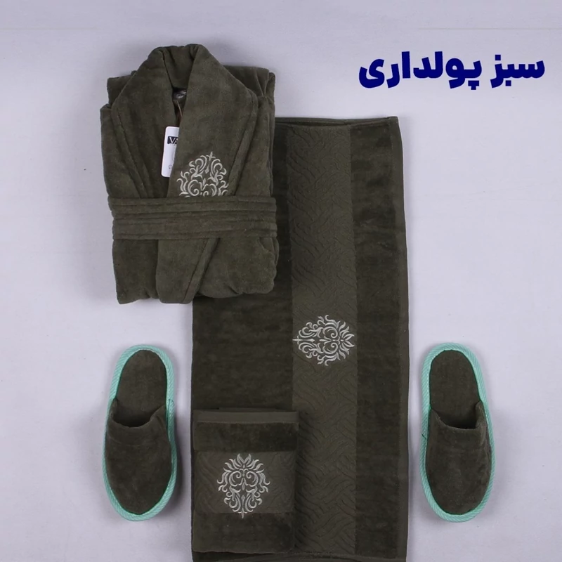 حوله ست 5 تیکه برند وارول طرح گوموش 1248