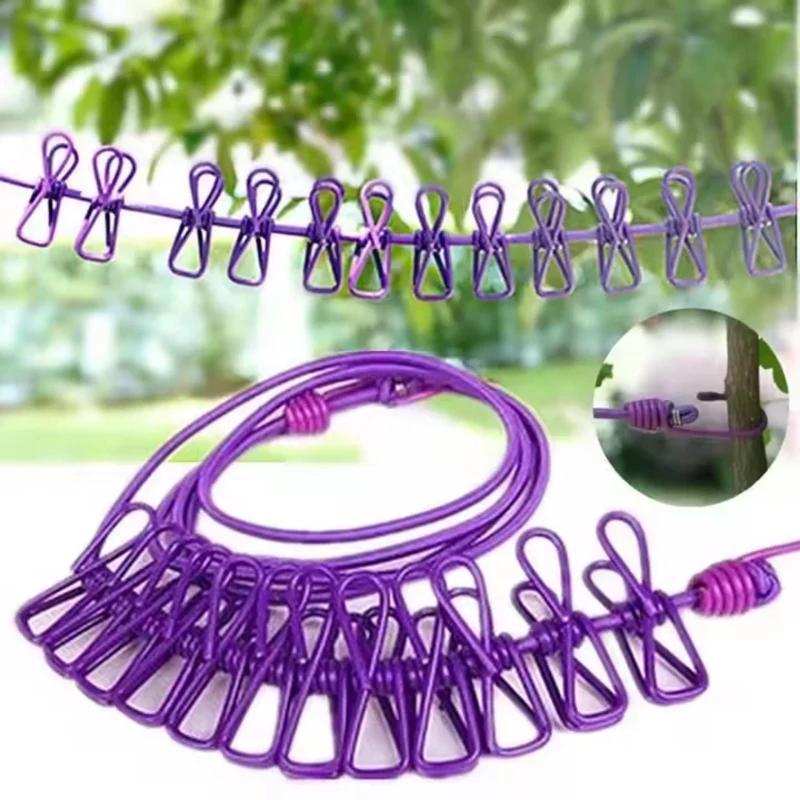 بند رخت سیلیکونی گیره دار اصلی رنگی، بند رخت مسافرتی مدل : mana13cakh