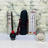 فلاسک نیم لیتری یونیک ،دارای کیف چرمی مدل : mana13cakh