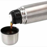 فلاسک نیم لیتری یونیک ،دارای کیف چرمی مدل : mana13cakh