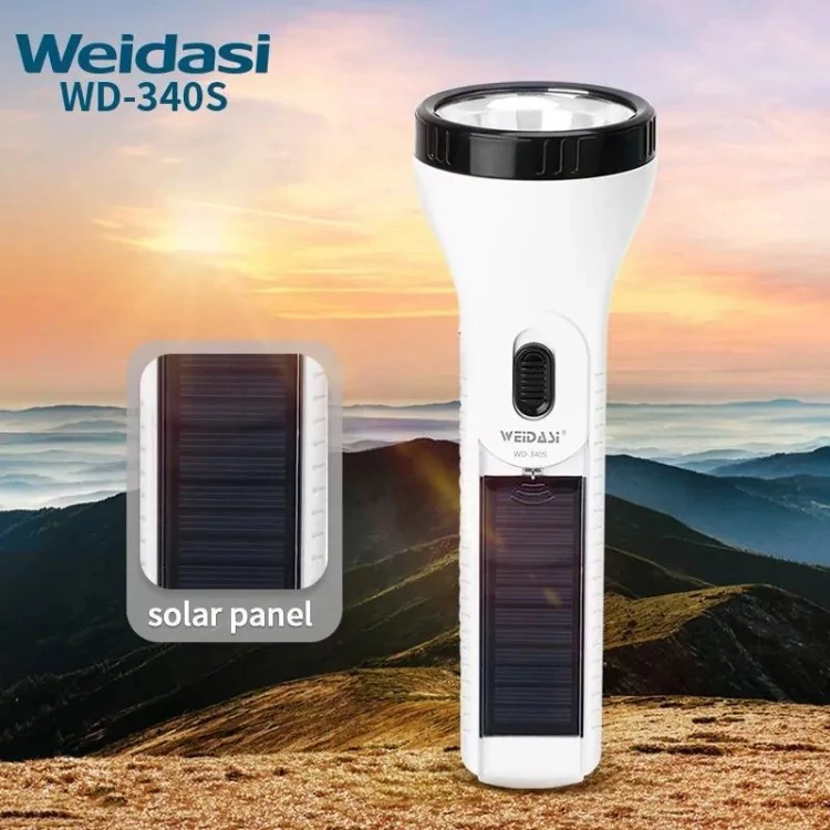 چراغ قوه دستی خورشیدی سولار ویداسی مدل WIDASI 340S (مدل : mana13d6)