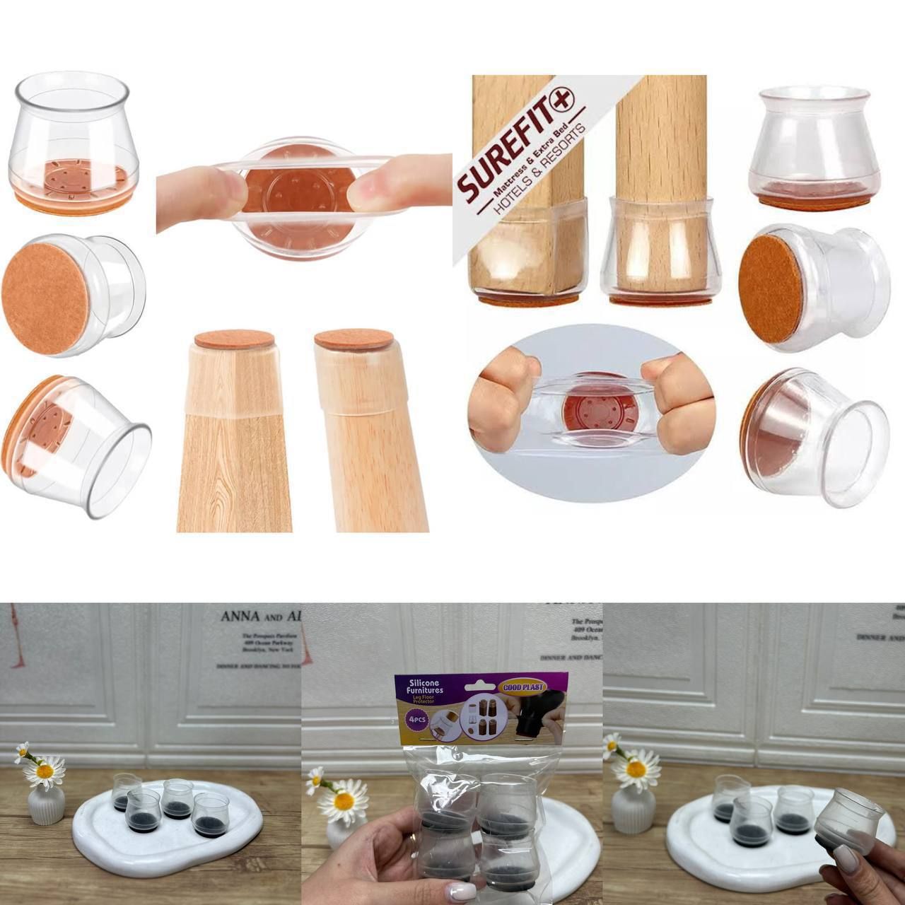 صداگیر پایه صندلی و میز Silicone