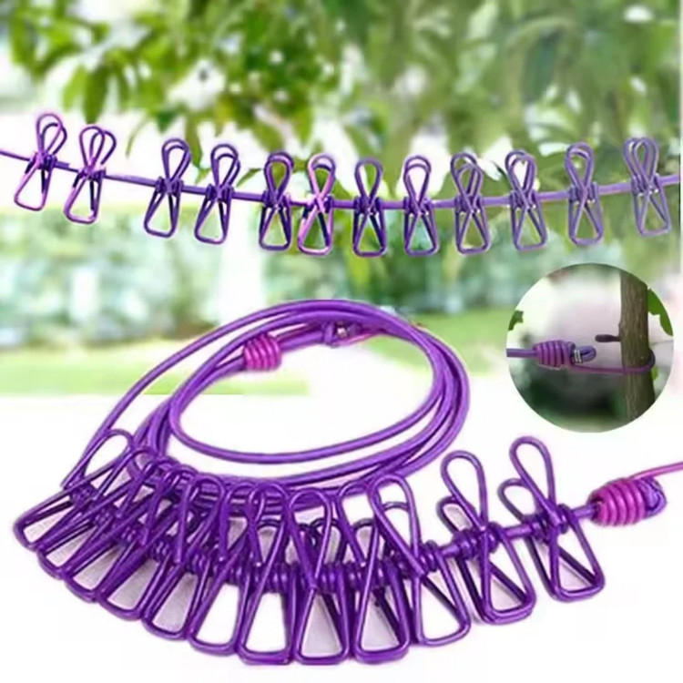 بند رخت سیلیکونی گیره دار اصلی رنگی، بند رخت مسافرتی