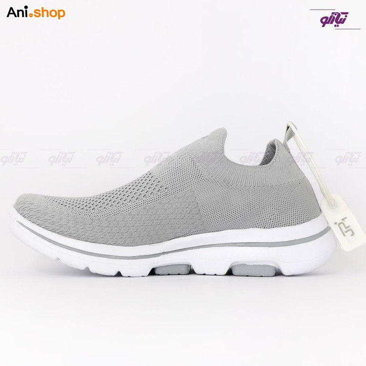 کفش اسکیچرز مدل Knit طبی رنگ طوسی روشن سایز 37 (پس کرایه)