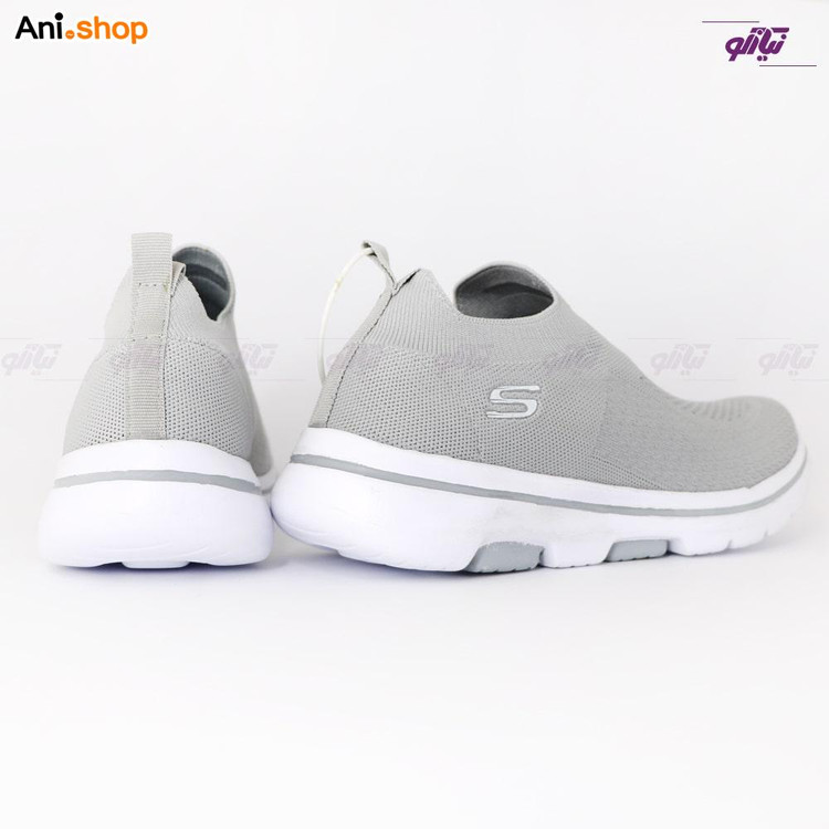 کفش اسکیچرز مدل Knit طبی رنگ طوسی روشن سایز 39 (پس کرایه)