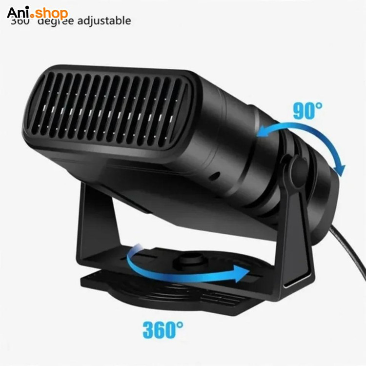 بخاری برقی خودرو و فن هیتر فندکی 2 حالته پنکه و بخاری 120وات (پس کرایه)