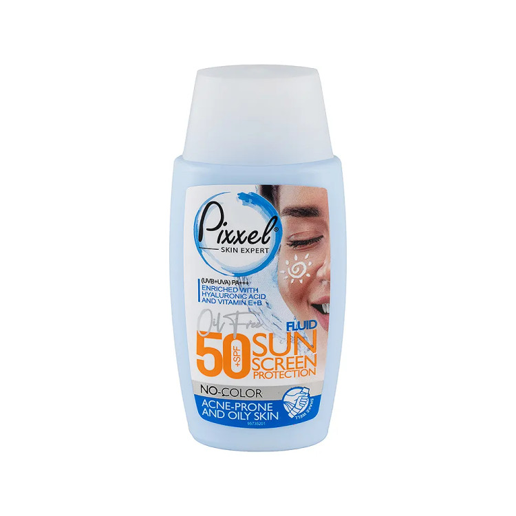کرم ضد آفتاب بدون رنگ مناسب پوست های چرب، جوش دار و مختلط با SPF 50 پیکسل (پس کرایه)