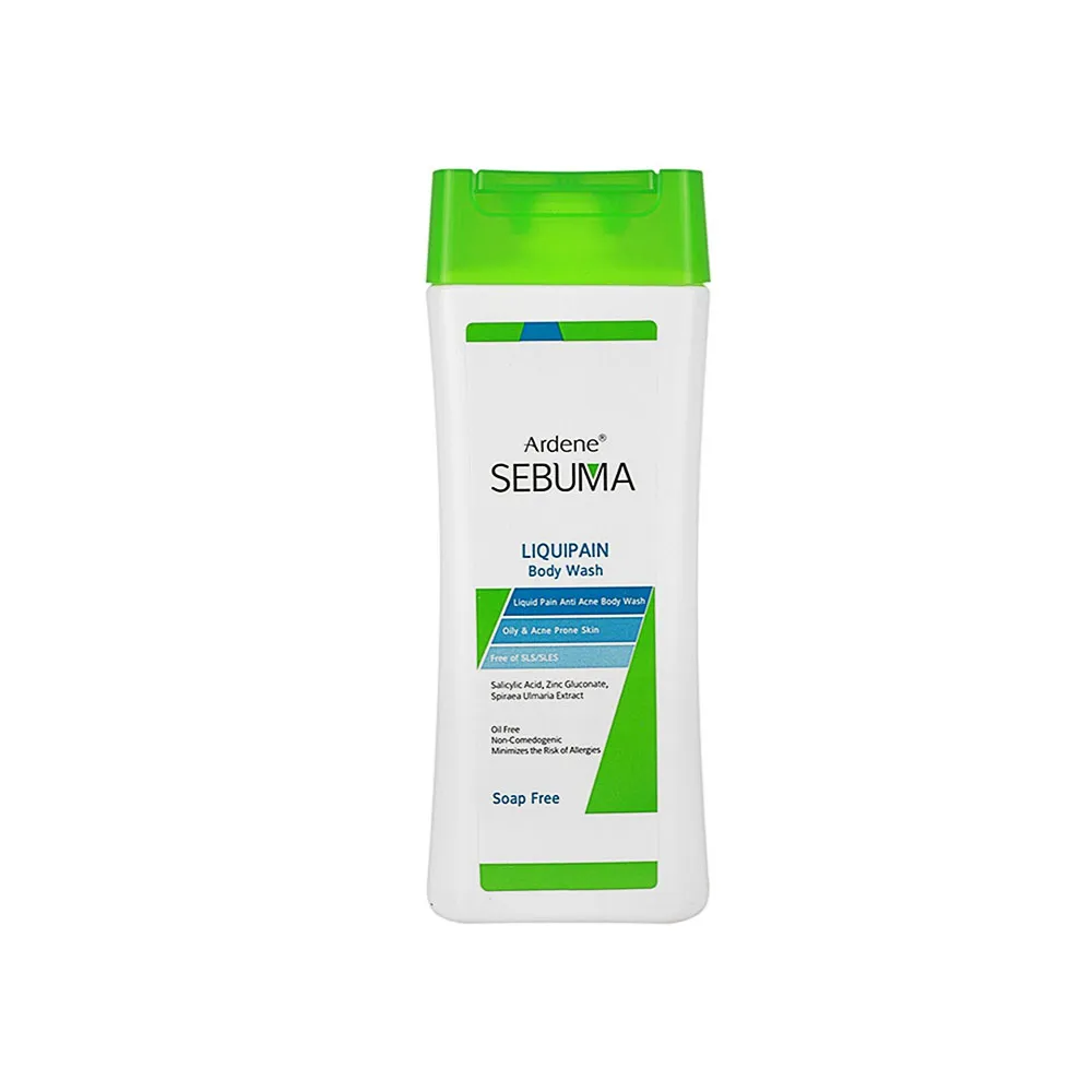 شوینده بدن غیر صابونی آردن سبوما مدل Liquipain مناسب پوست چرب و دارای آکنه 250 میلی لیتر (پس کرایه)