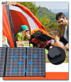 شارژر پنل خورشیدی تا شو مونو کریستال 100w وات ضد آب اورجینال (پس کرایه)