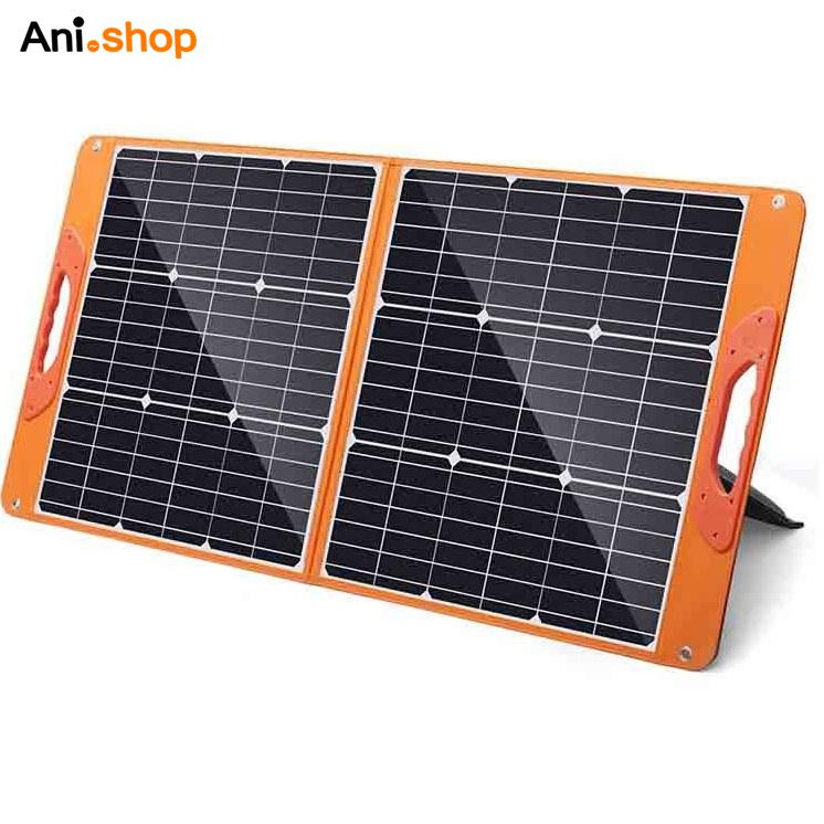 پنل خورشیدی 60W وات قابل حمل تاشو با خروجی 12 ولت USB و تایپ C (پس کرایه)