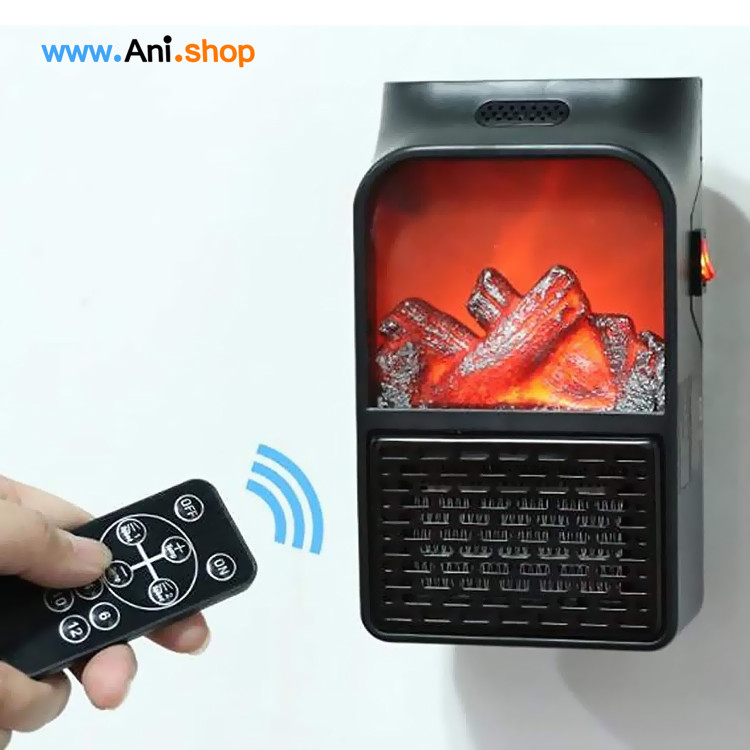 فن هیتر پرتابل شومینه ای 1000w وات ریموت دار (پس کرایه)