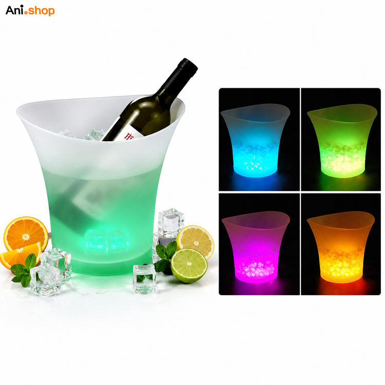 سطل بلوتوثی هفت رنگ اسپیکر دار مناسب یخ و بطری نوشیدنی مهمانی ها (پس کرایه)